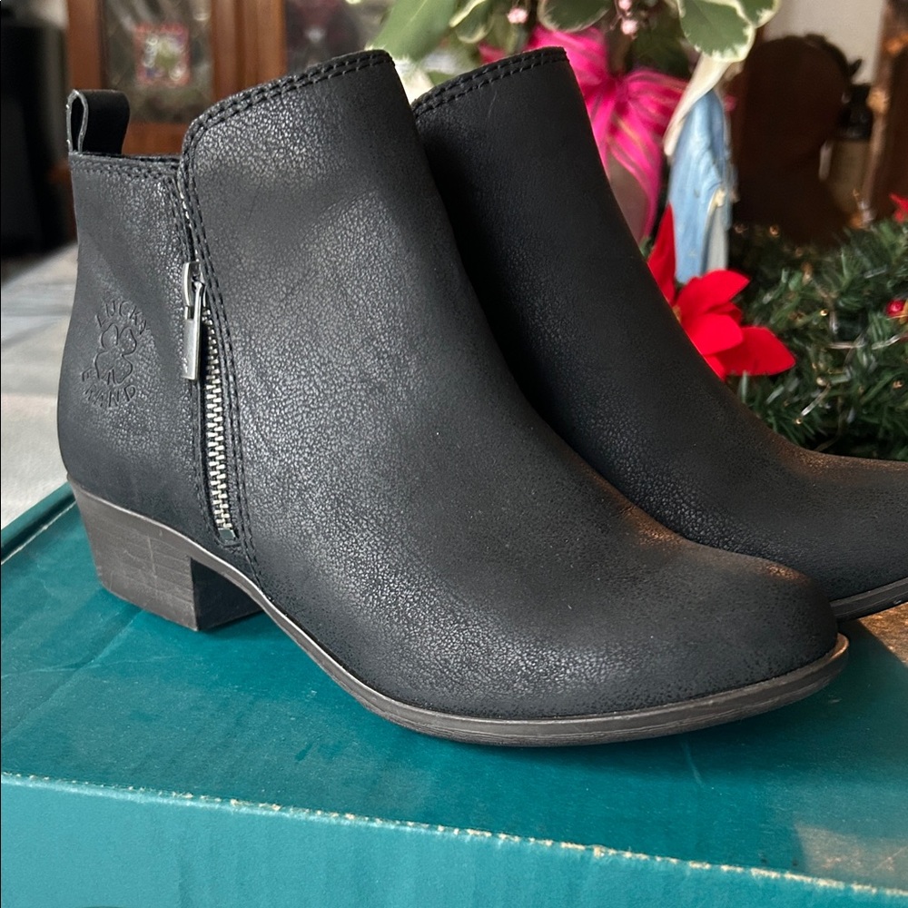Lucky Brand Black Ankle Boots